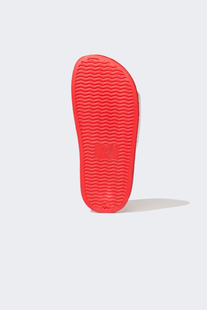 GARÇONS Blanc sandales PU Semelle Plate Marvel-Logo (Fournisseur)