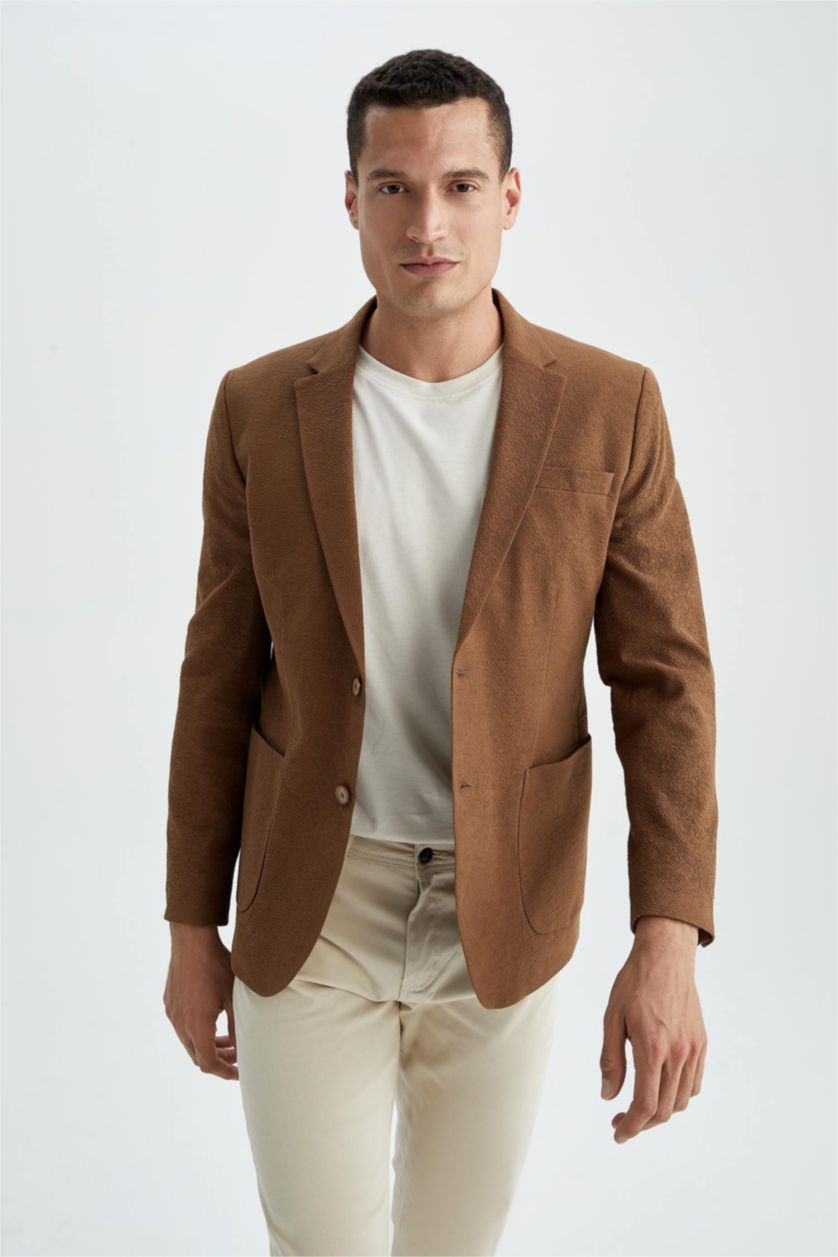 MAN Cinnamon Slim Fit Half Liner Blazer