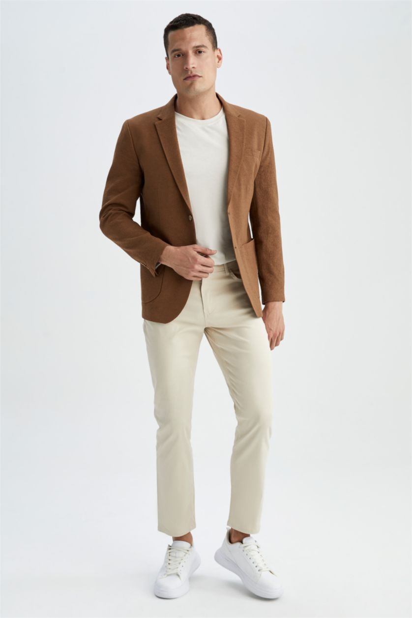 MAN Cinnamon Slim Fit Half Liner Blazer