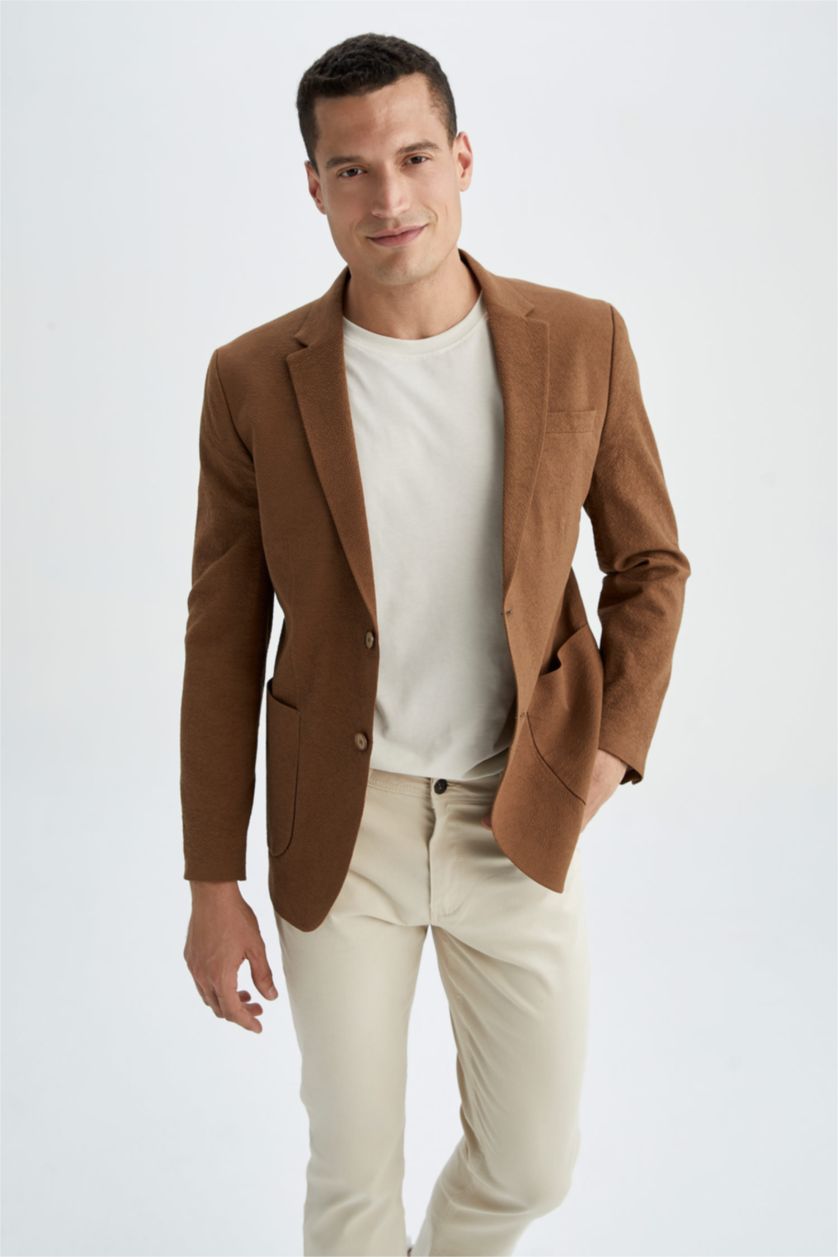 MAN Cinnamon Slim Fit Half Liner Blazer