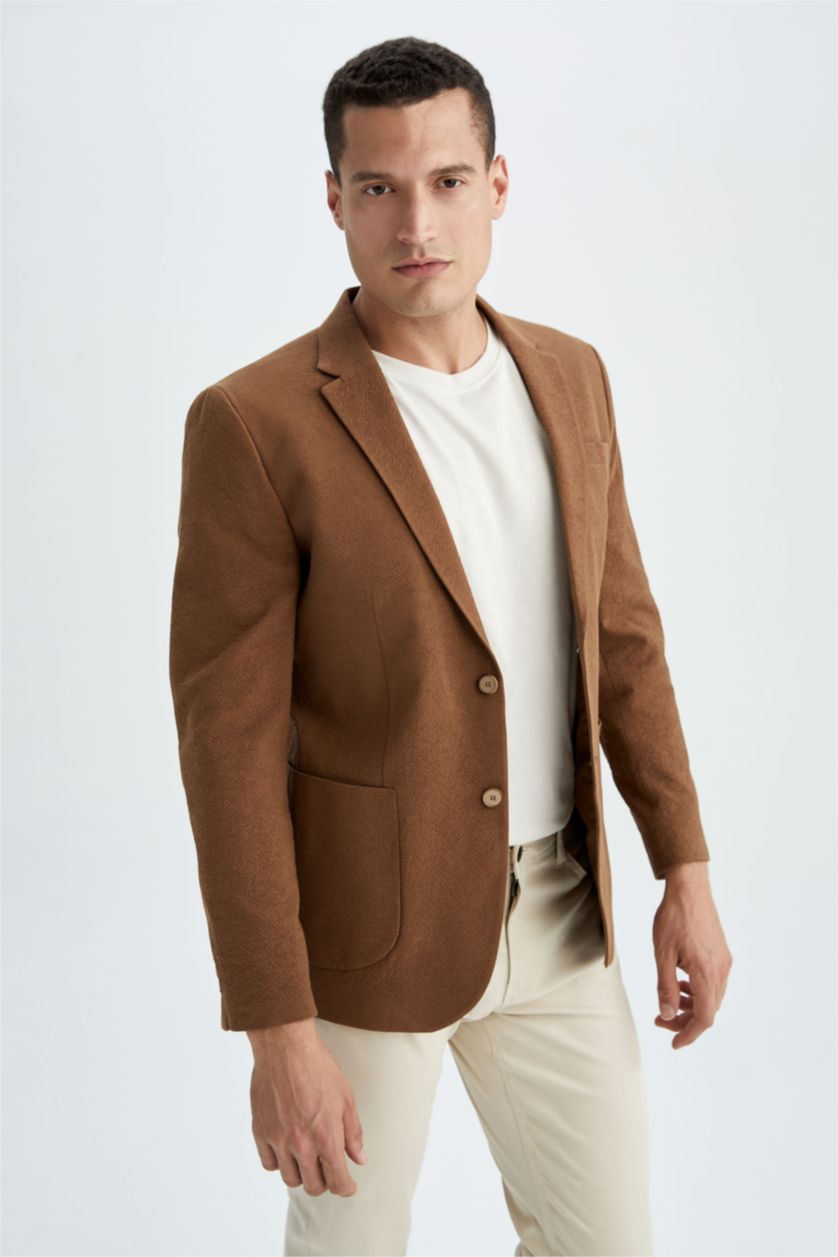 MAN Cinnamon Slim Fit Half Liner Blazer