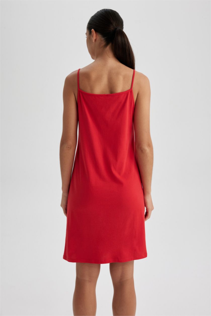 WOMAN Red Relax Fit Crew Neck Knitted Dress