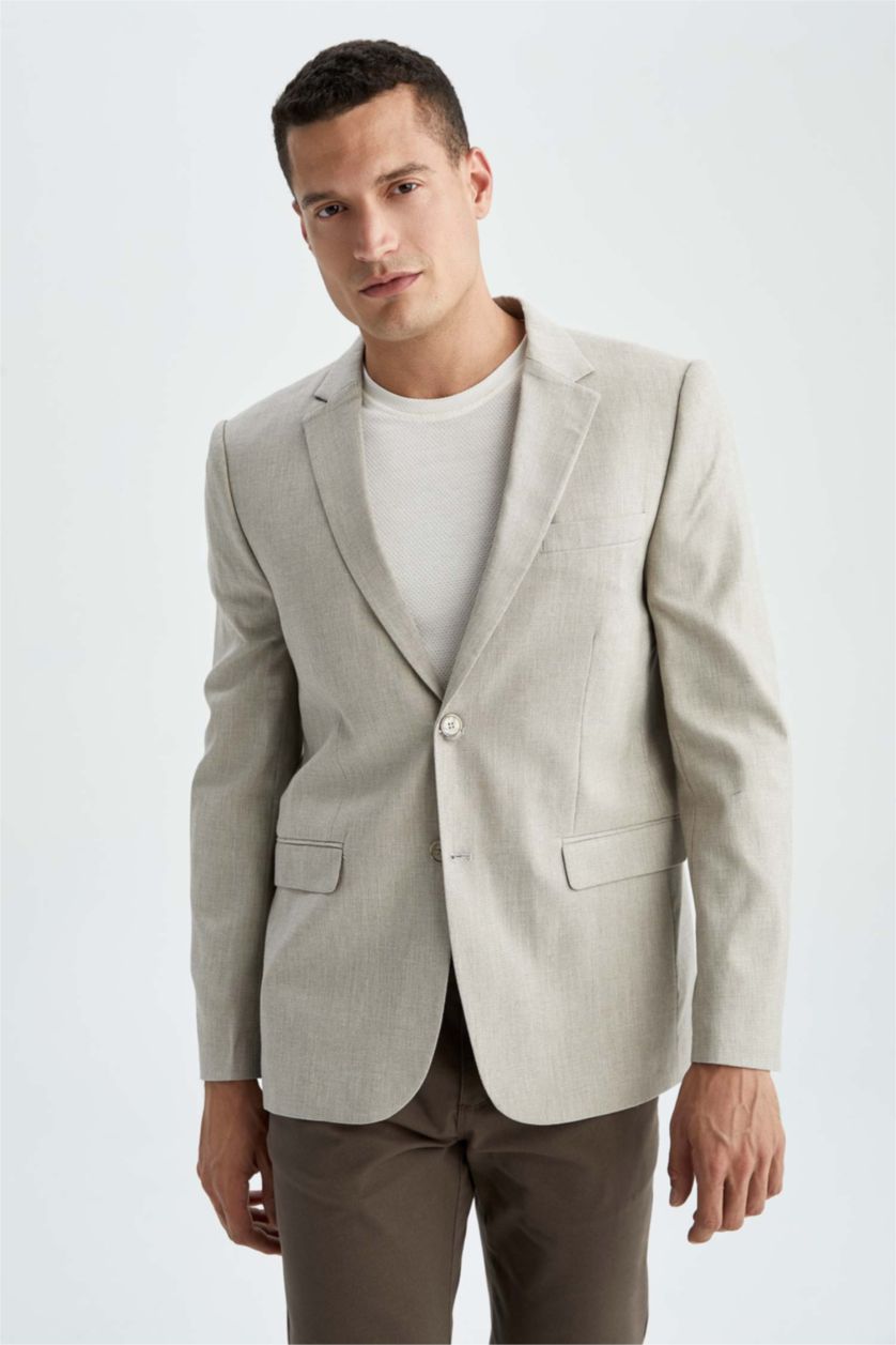 MAN Beige Slim Fit Blazer