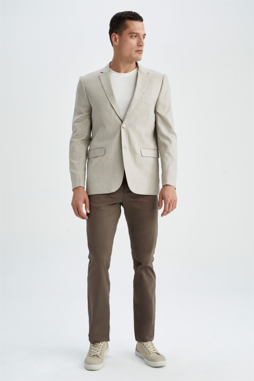 MAN Beige Slim Fit Blazer