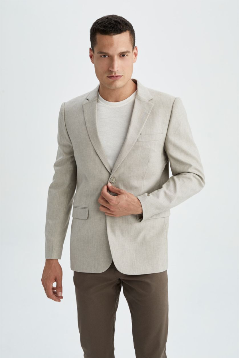 MAN Beige Slim Fit Blazer