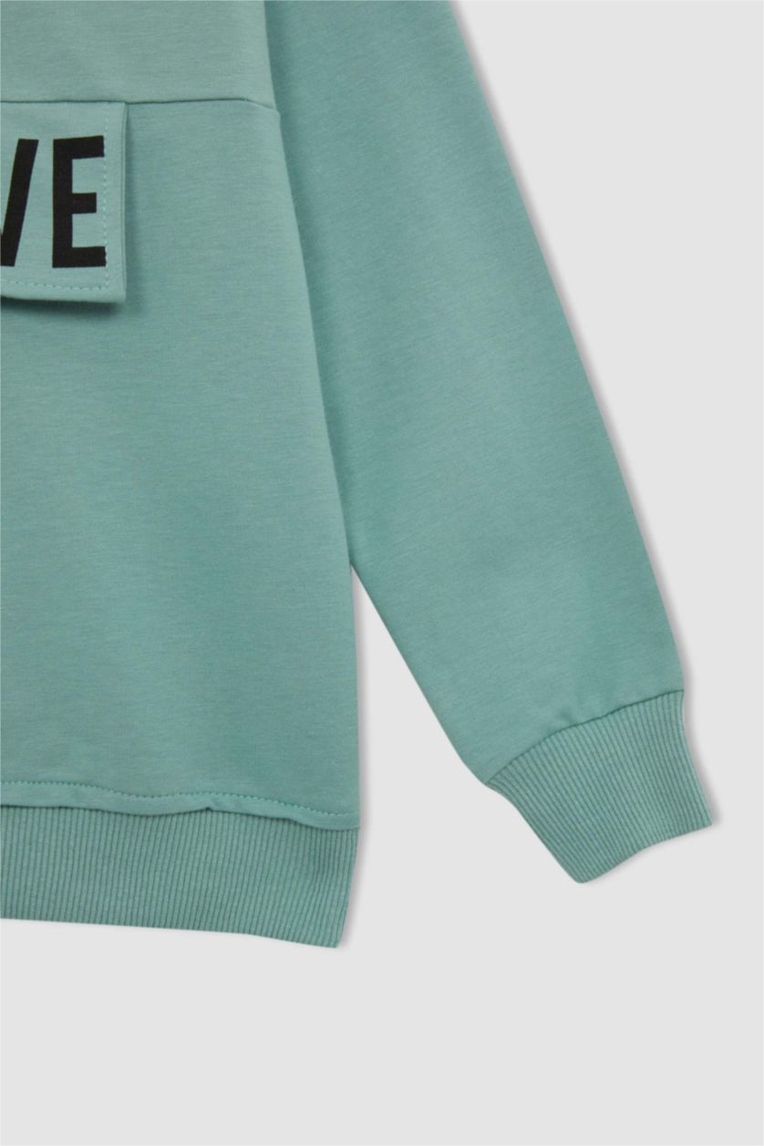 Хлопчачий Зелений Світшот зеленого кольору