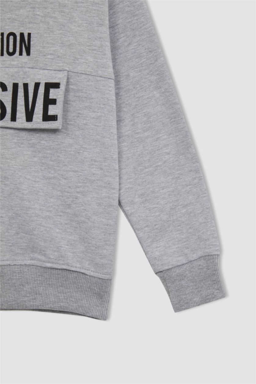 Хлопчачий Сірий меланж Світшот кольору сірий меланж