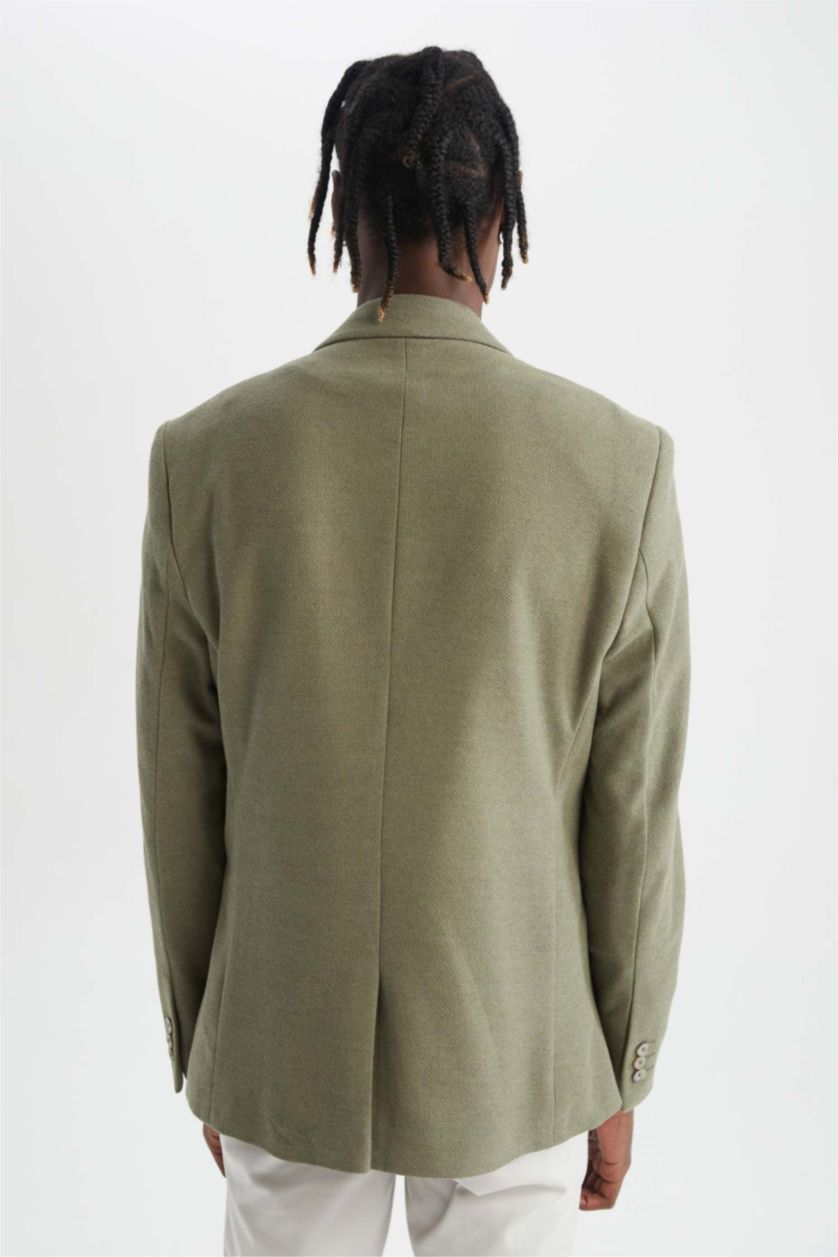 Erkek Açık Yeşil Slım Fıt Blazer Ceket