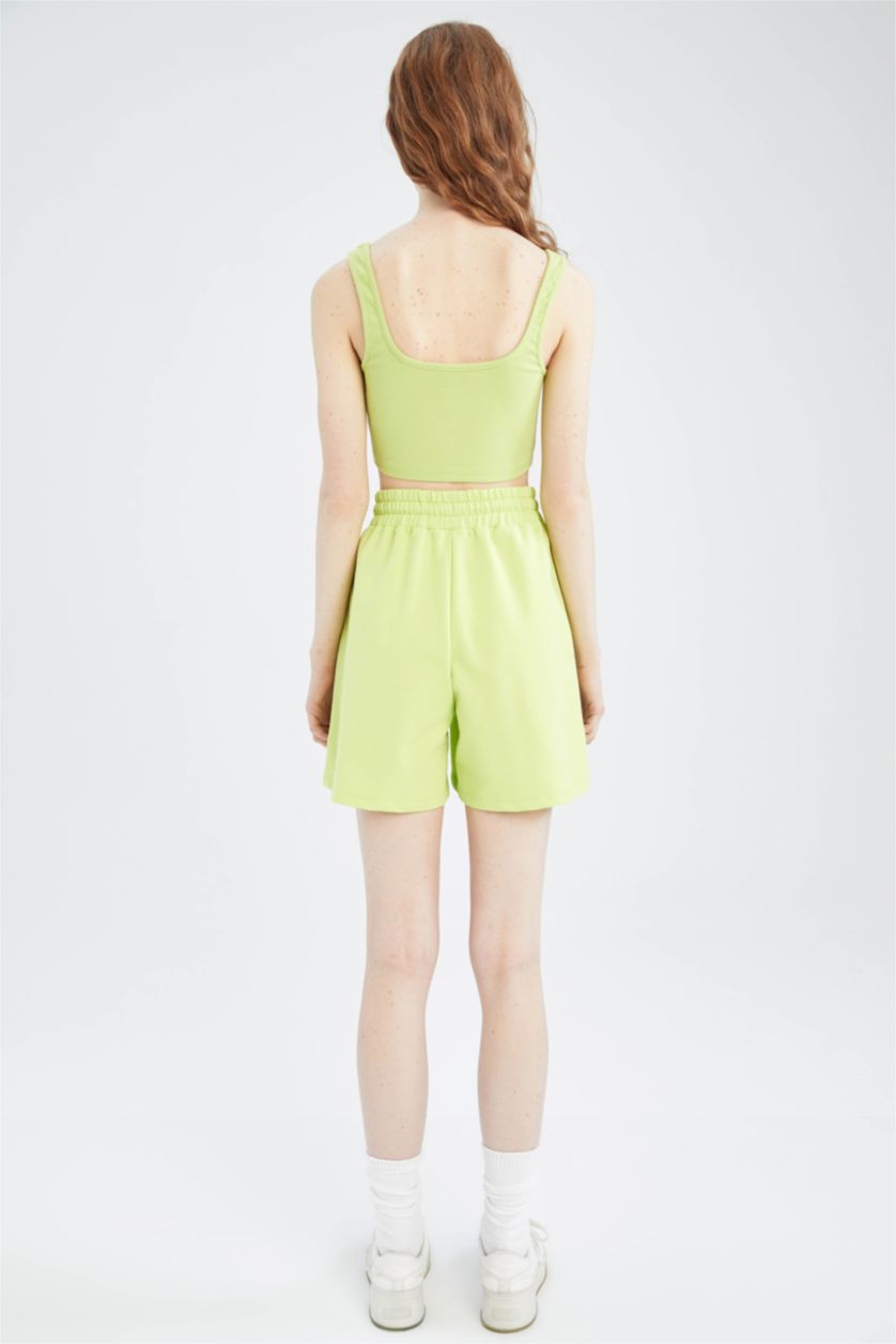 WOMAN Light Green Coool Regular Fit PowerPuff Girls Shorts