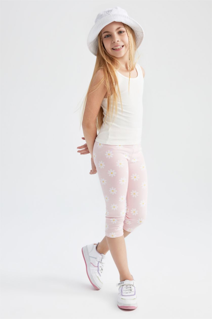 Girls & Teens Lilac Girl 2 Pack Regular Fit Floral Print Leggings