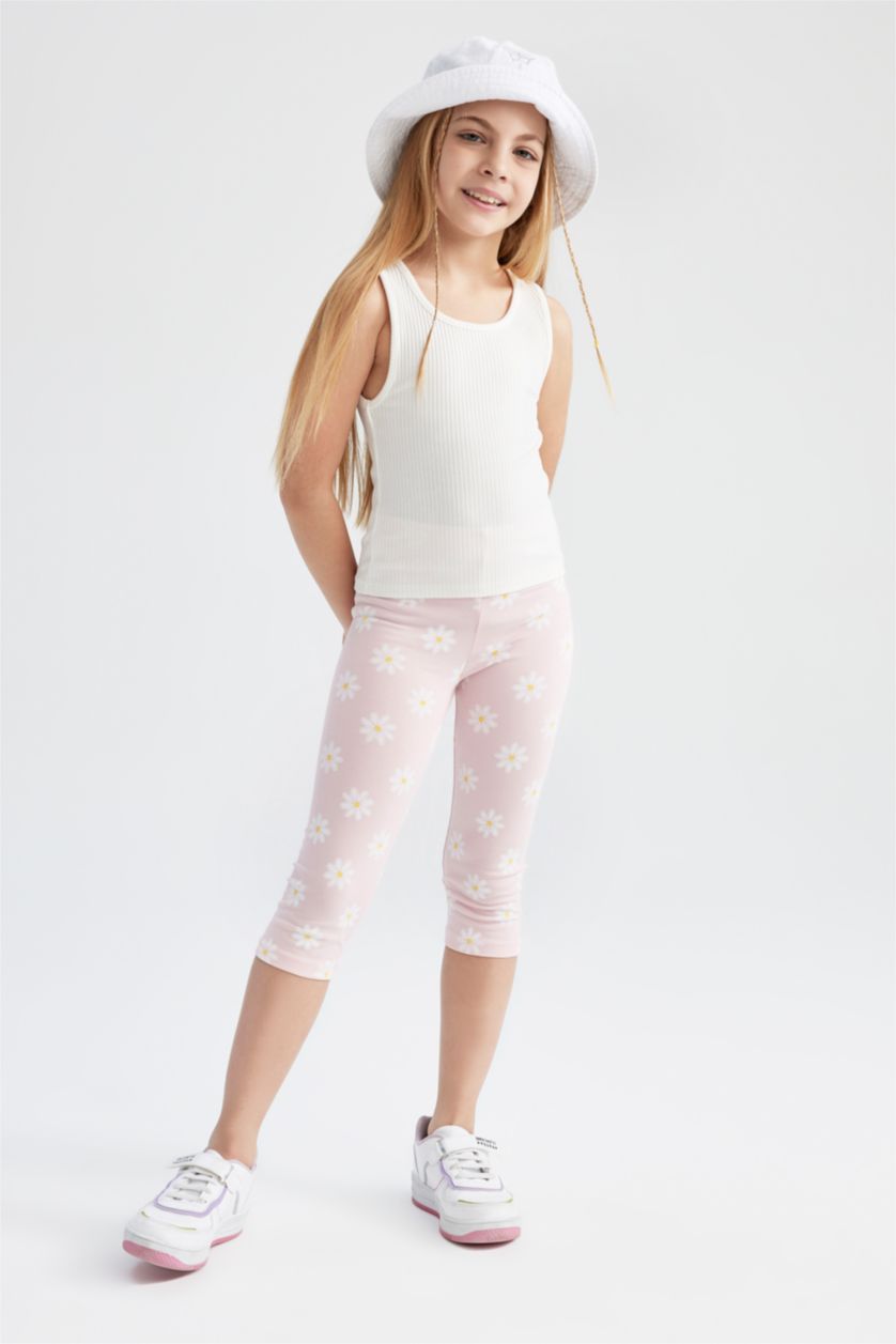 Girls & Teens Lilac Girl 2 Pack Regular Fit Floral Print Leggings