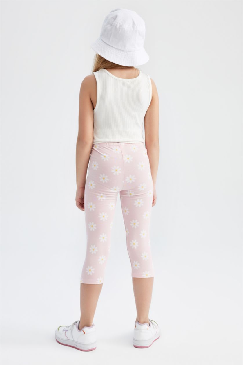 Girls & Teens Lilac Girl 2 Pack Regular Fit Floral Print Leggings