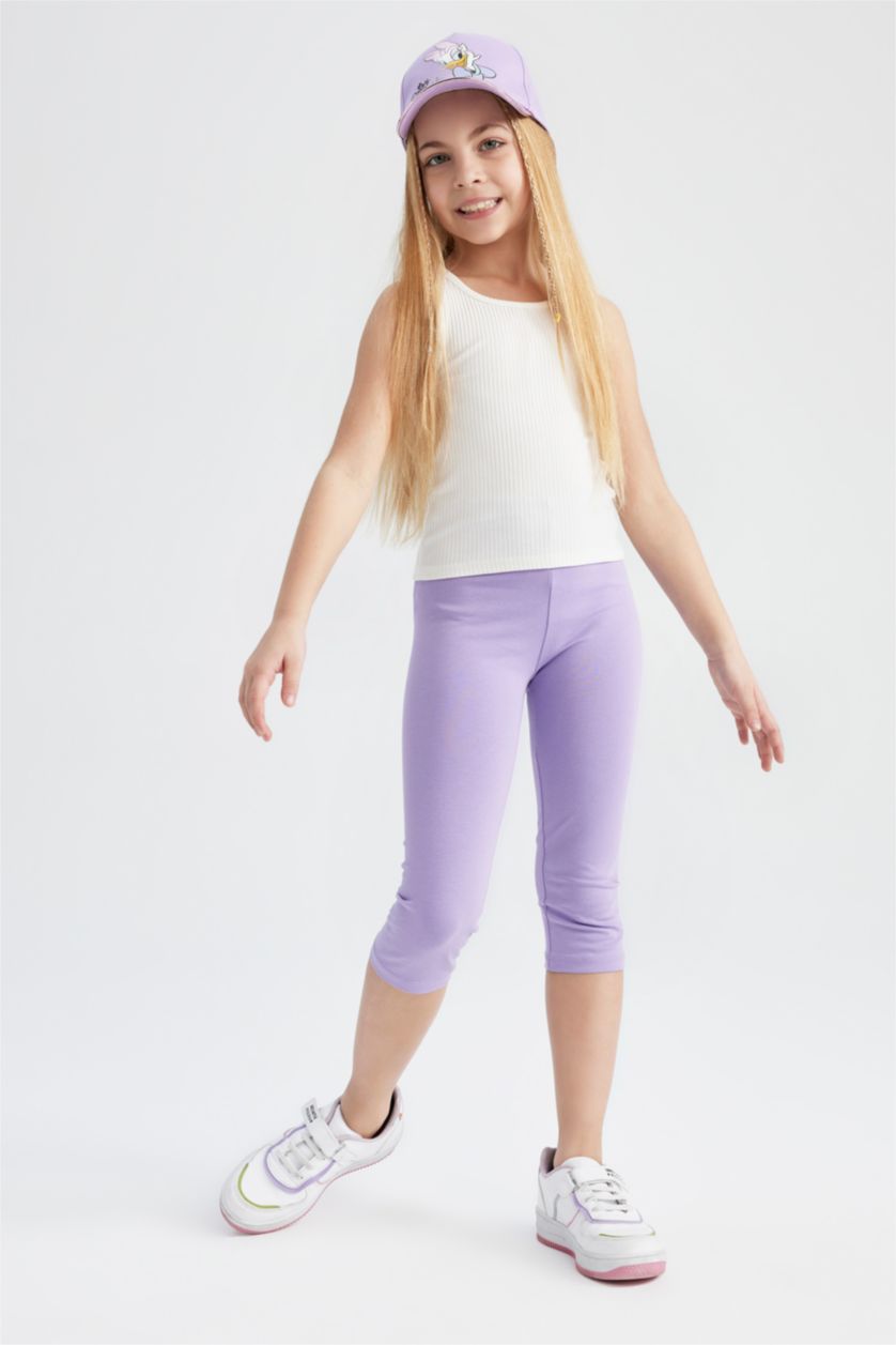 Girls & Teens Lilac Girl 2 Pack Regular Fit Floral Print Leggings