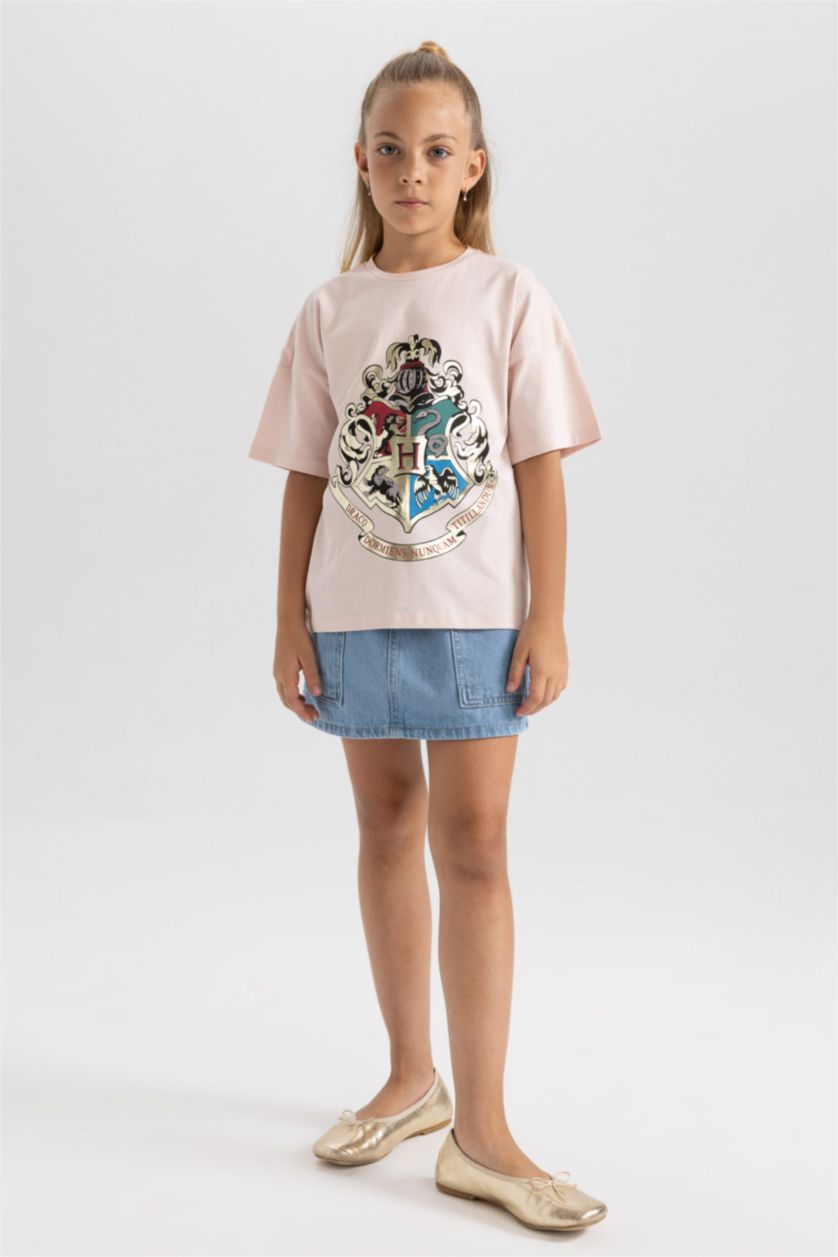 GIRLS & TEENS Pink Girl Kids Harry Potter Short Sleeve Cotton T-Shirt