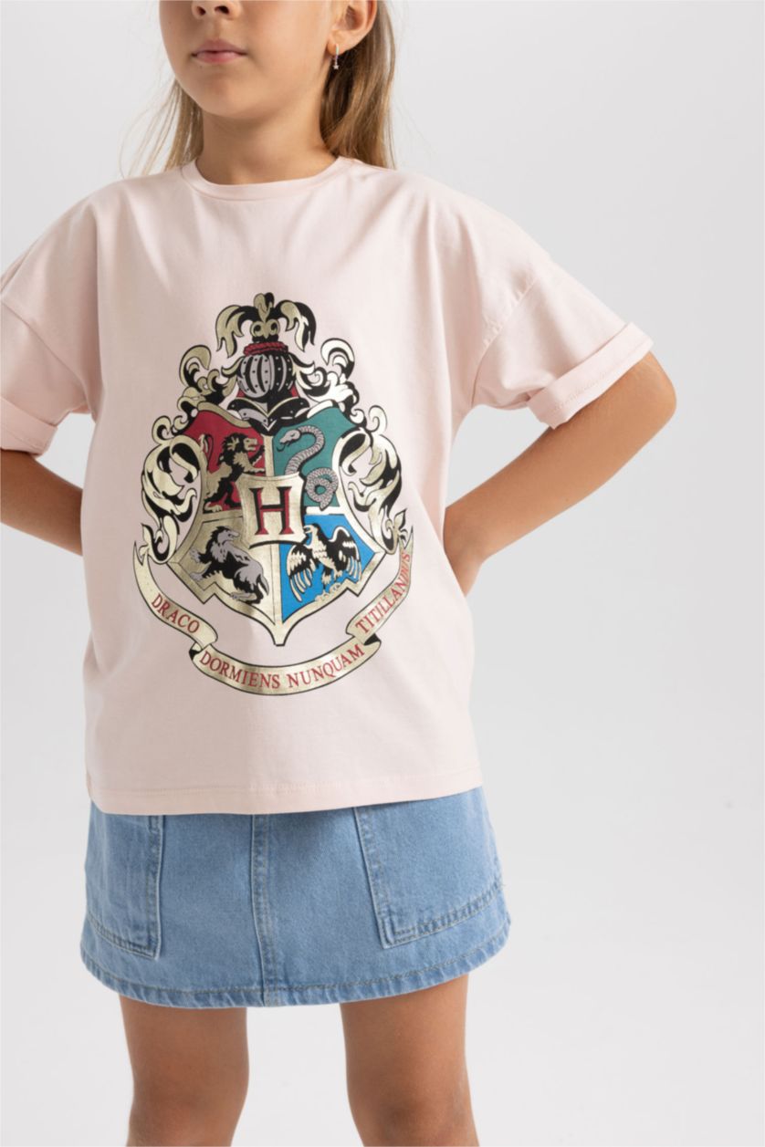 GIRLS & TEENS Pink Girl Kids Harry Potter Short Sleeve Cotton T-Shirt