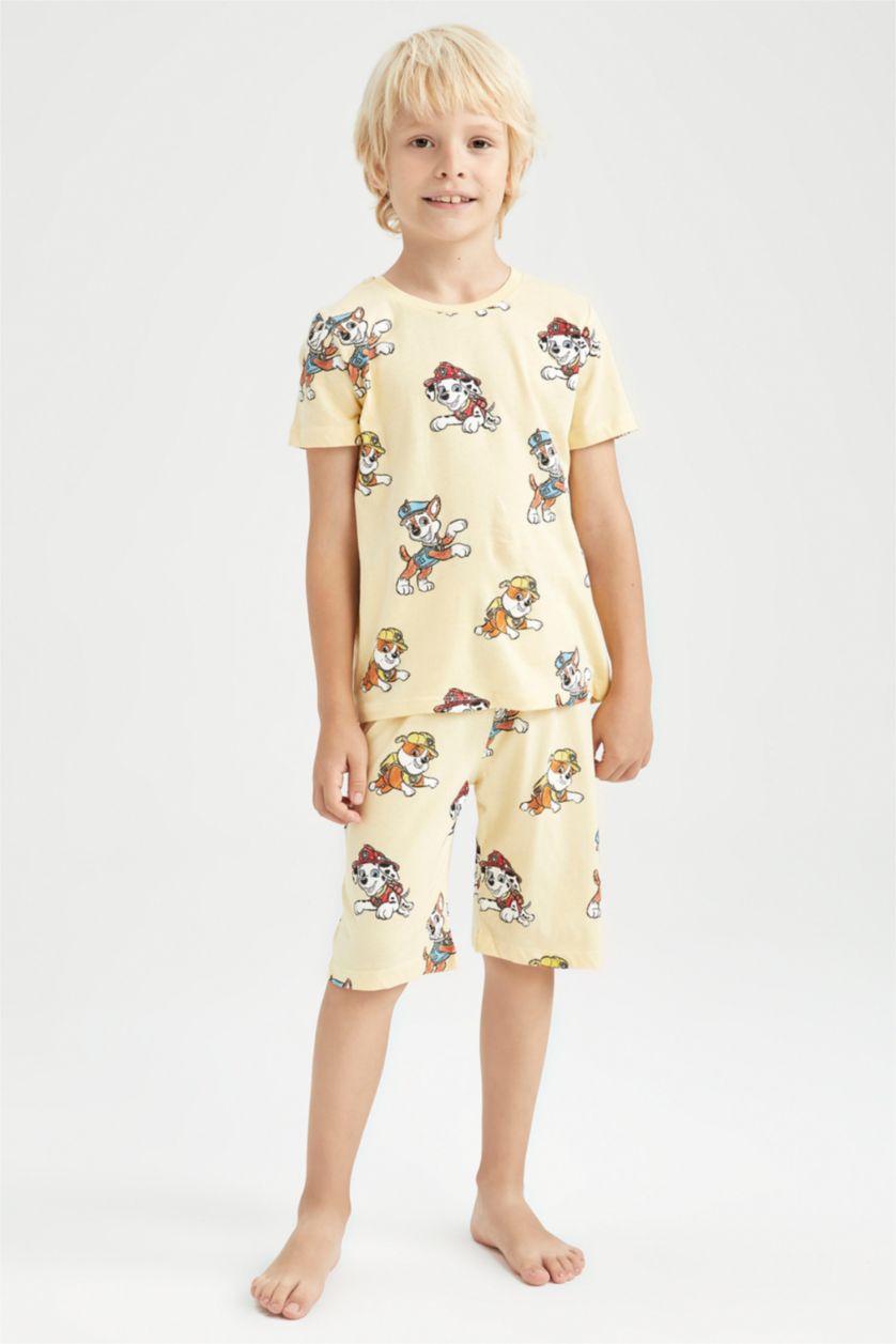 أولاد اللون الرملي بيجامة قصة عادية من باو باترول من قطعتين