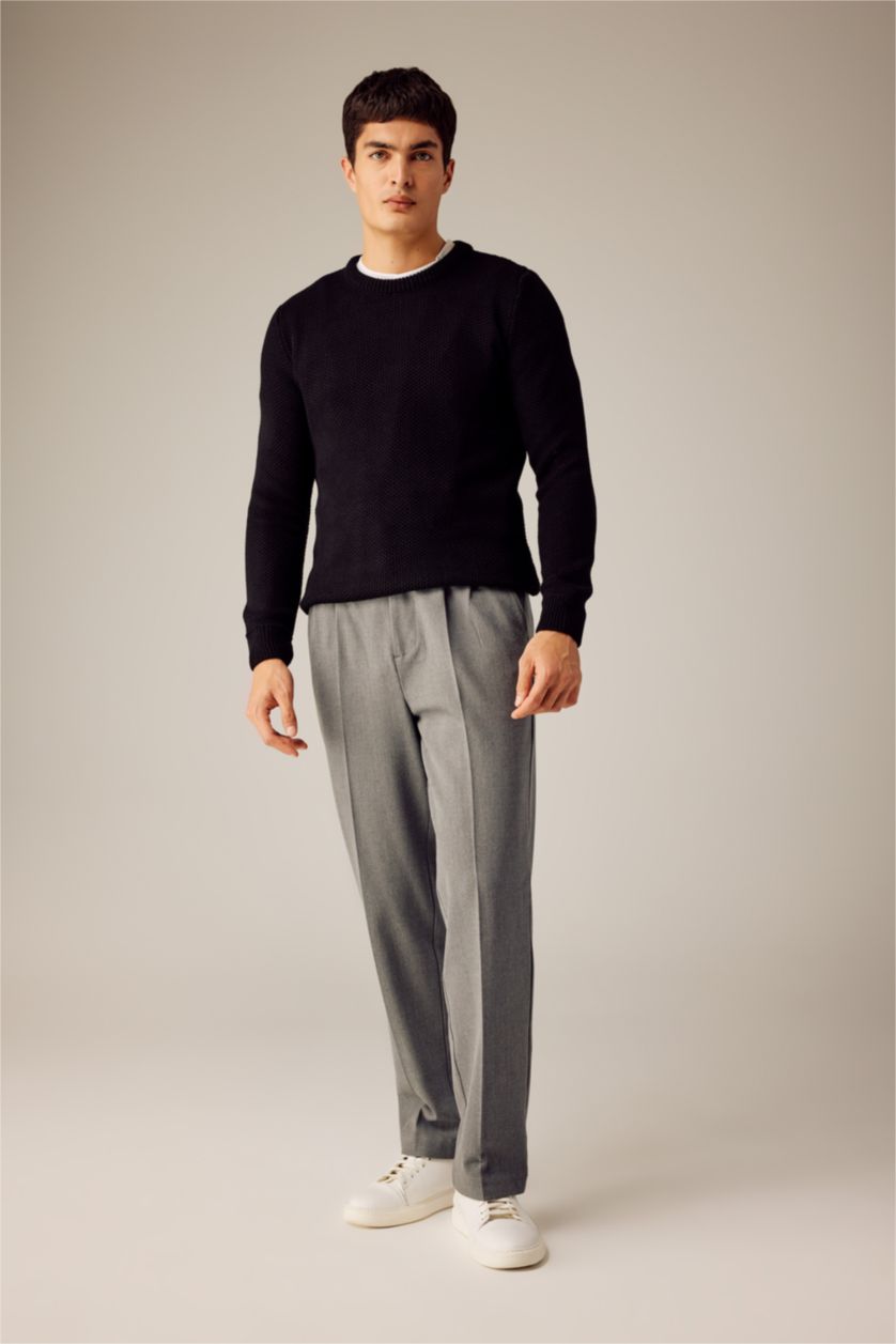 HOMME Noir Slim Fit Knitwear Pullover