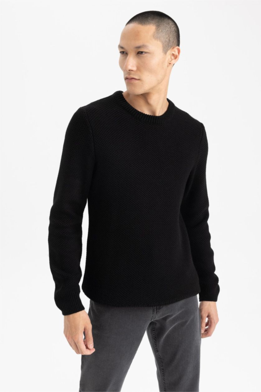 HOMME Noir Slim Fit Knitwear Pullover