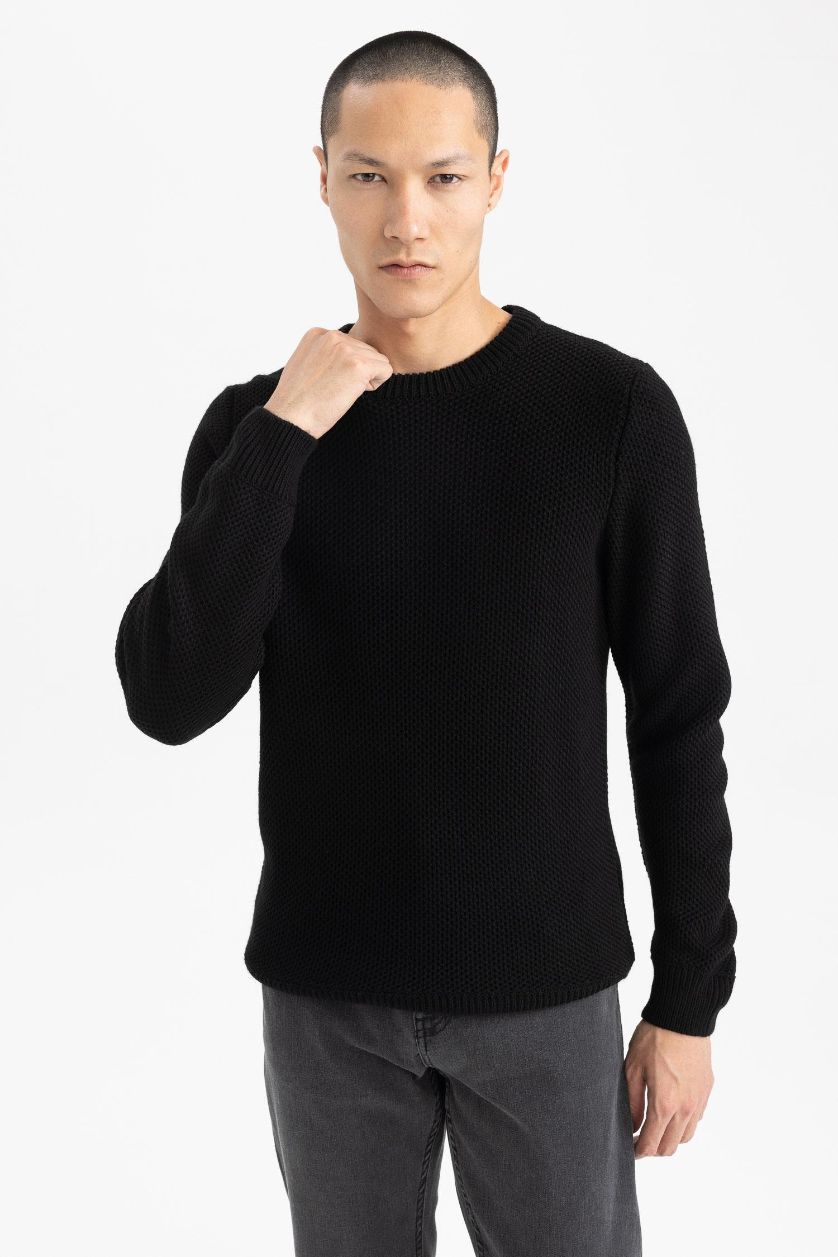 HOMME Noir Slim Fit Knitwear Pullover