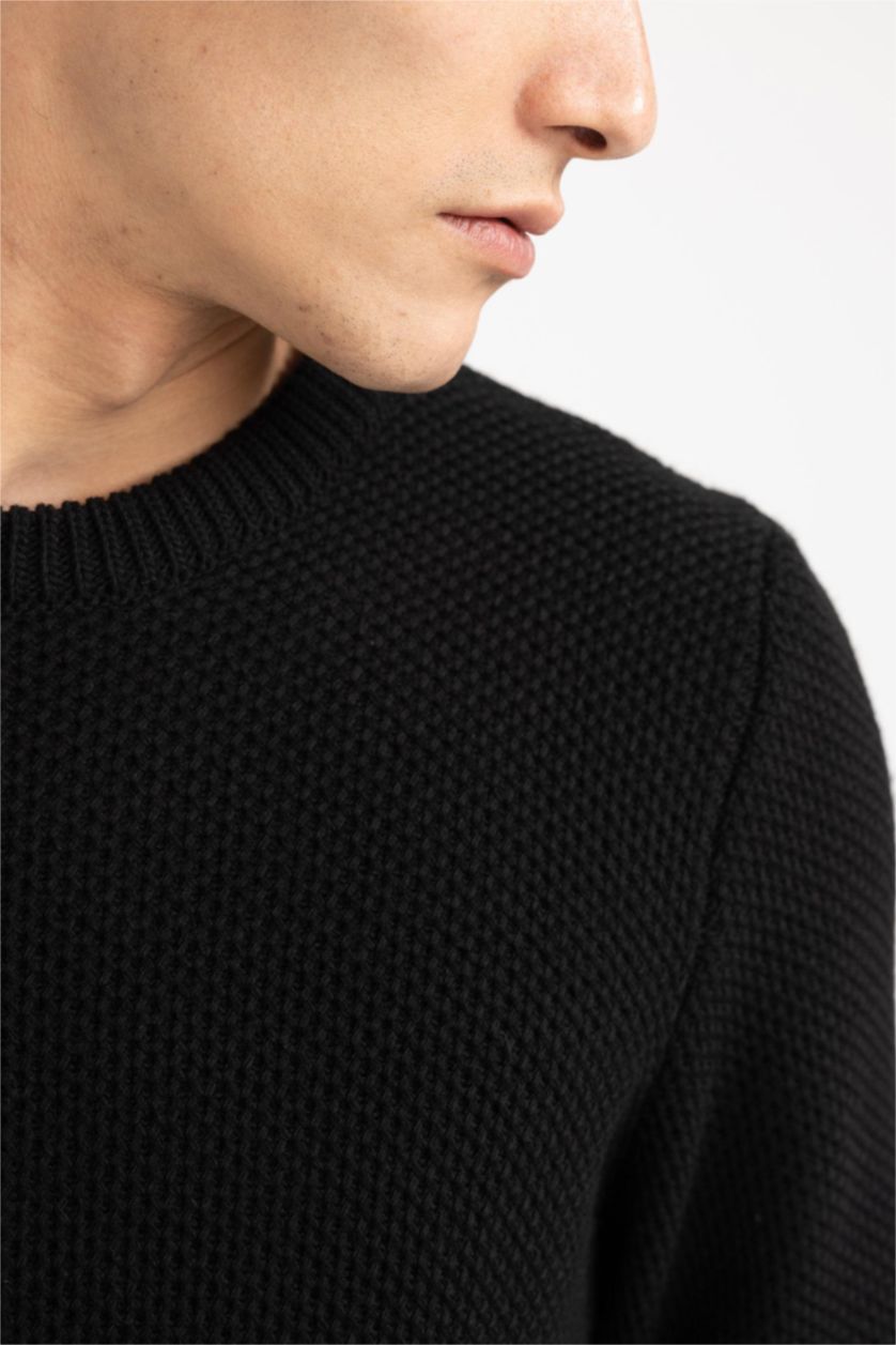 HOMME Noir Slim Fit Knitwear Pullover
