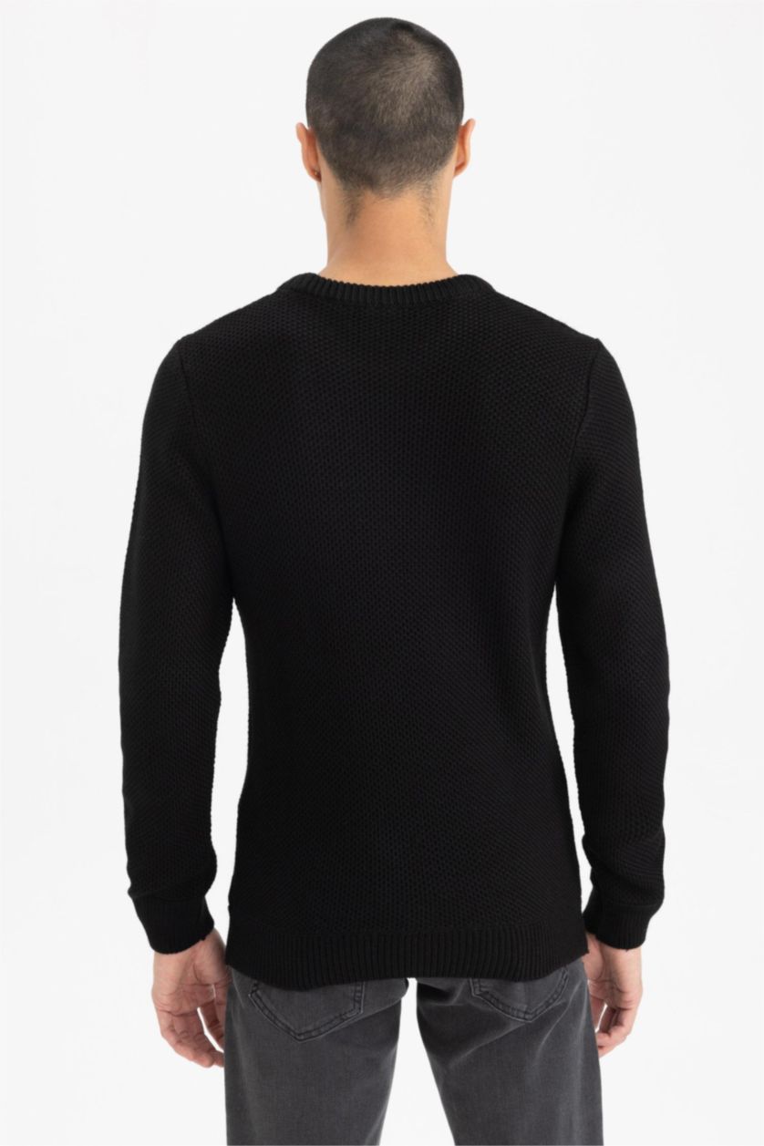 HOMME Noir Slim Fit Knitwear Pullover