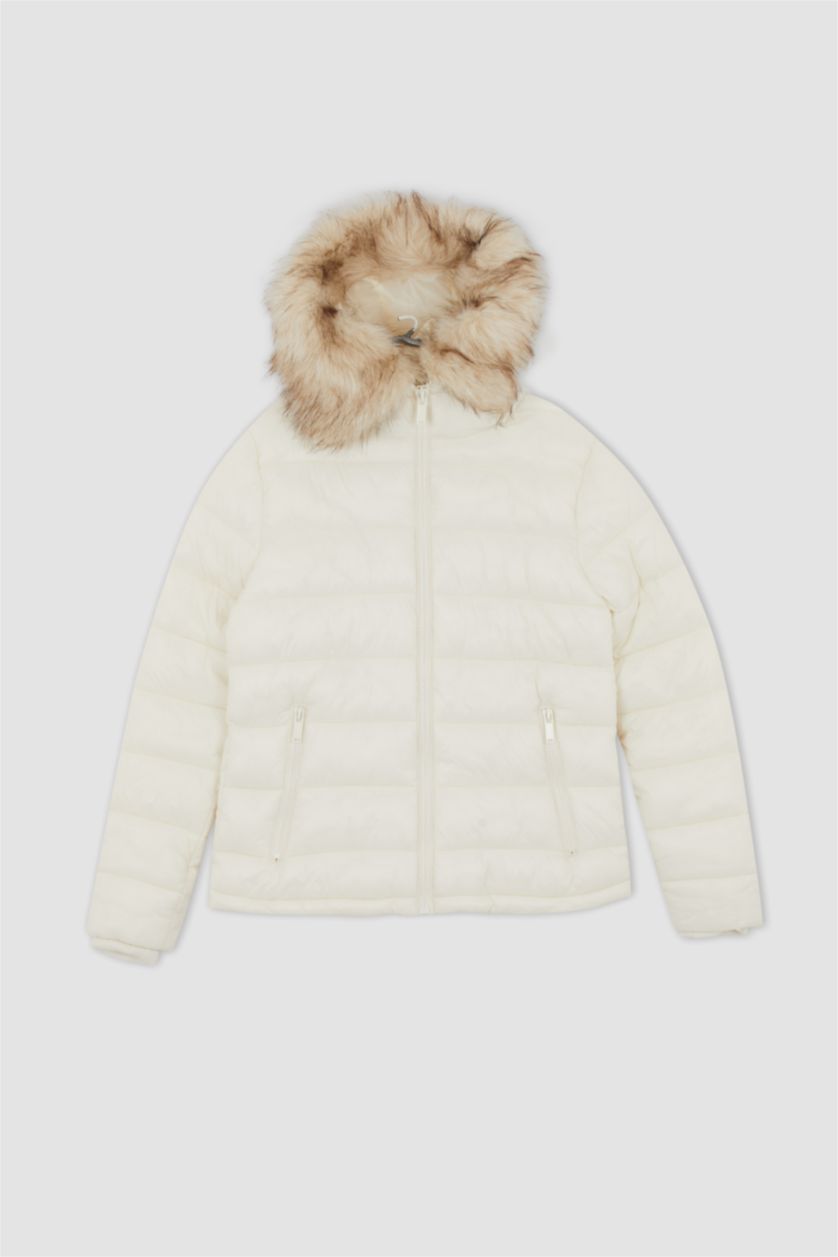 Женщины Визон Куртка водоотталкивающая с капюшоном из искусственного меха