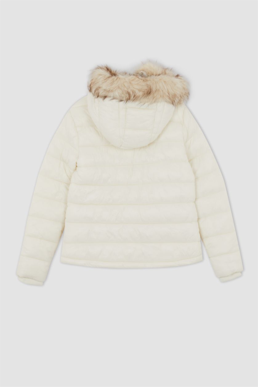 Женщины Визон Куртка водоотталкивающая с капюшоном из искусственного меха