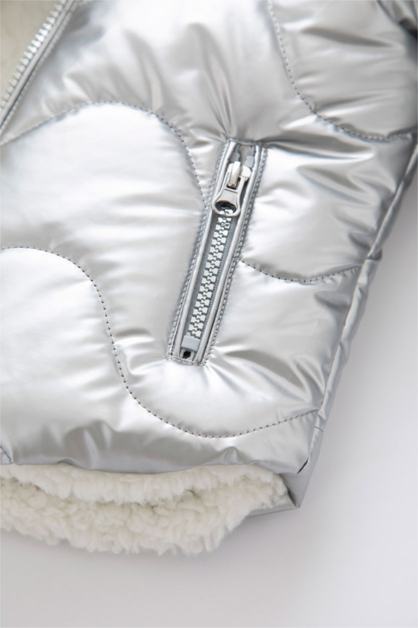 ДІВЧИНКА Сірий меланж Куртка стандартного крою голограма для малюків дівчаток