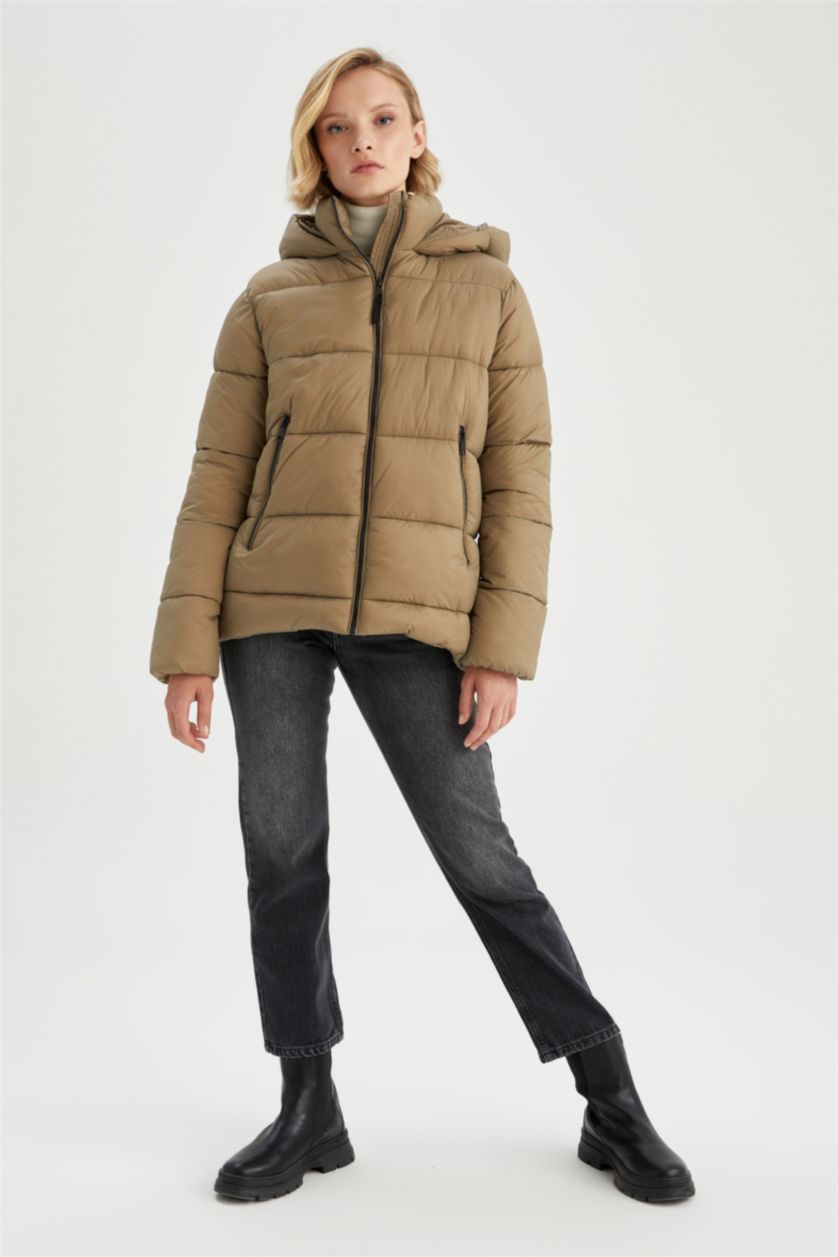 Женщины Визон Куртка свободного кроя для женщин