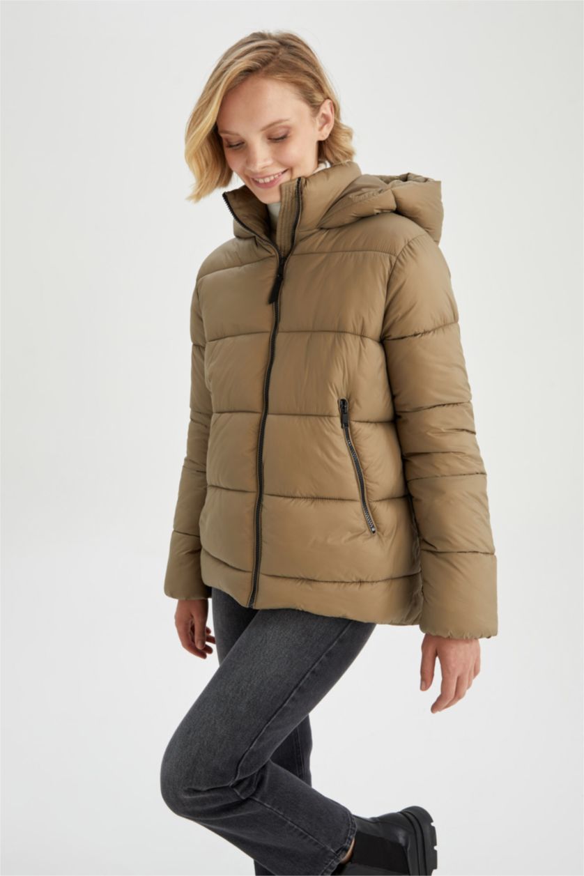 Женщины Визон Куртка свободного кроя для женщин