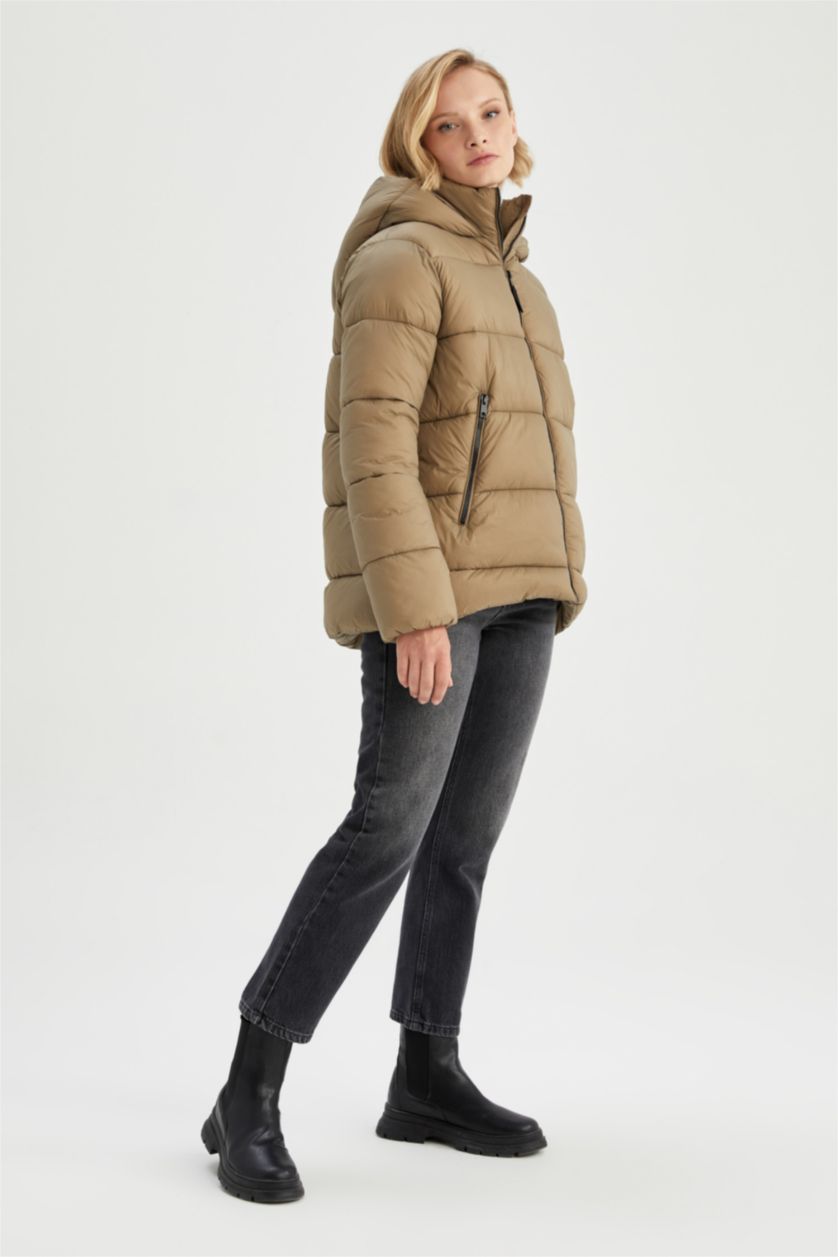 Женщины Визон Куртка свободного кроя для женщин