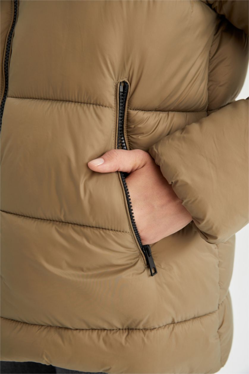 Женщины Визон Куртка свободного кроя для женщин