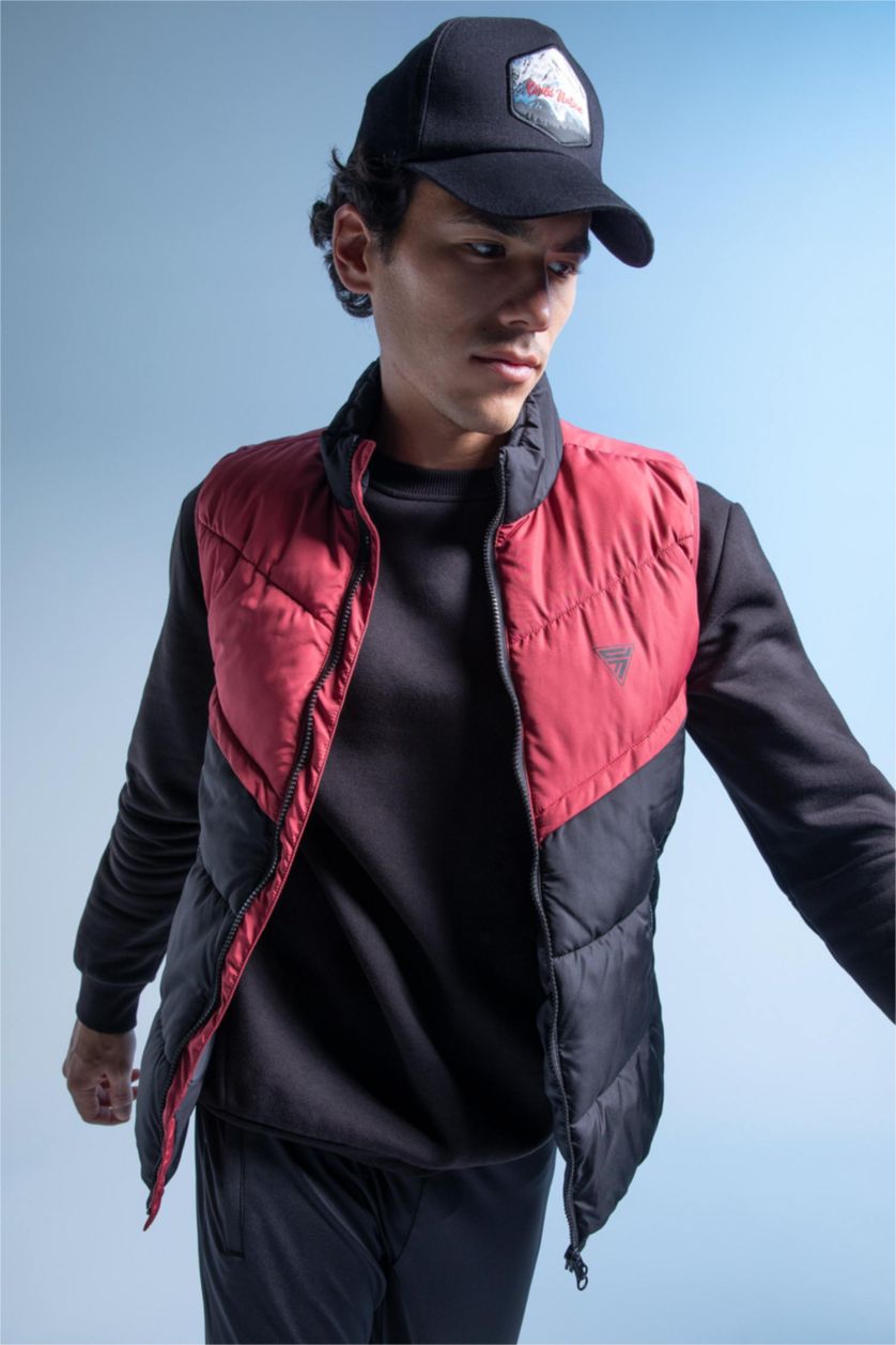 MAN Dark Red Defacto Fit Slim Fit Vest