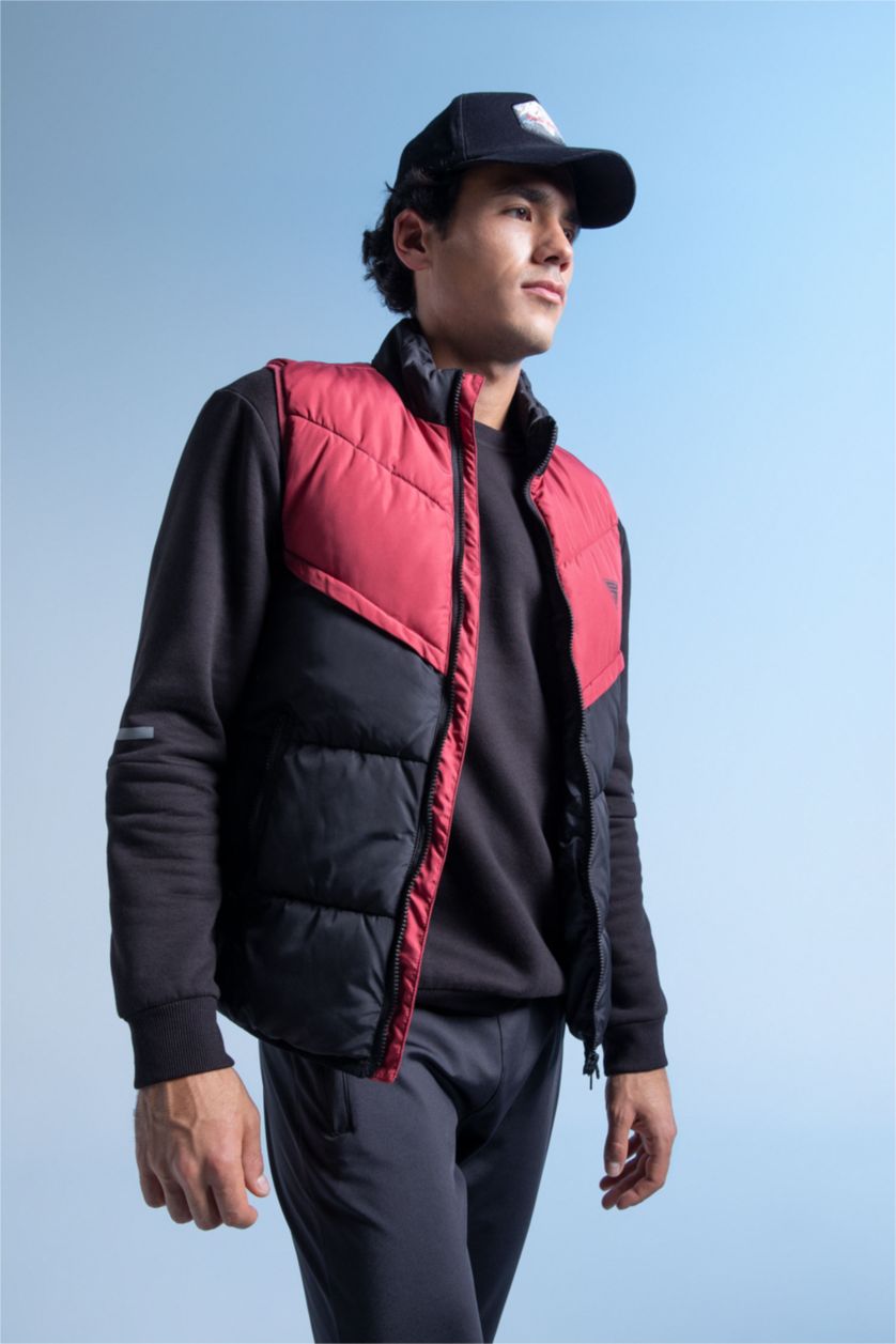 MAN Dark Red Defacto Fit Slim Fit Vest