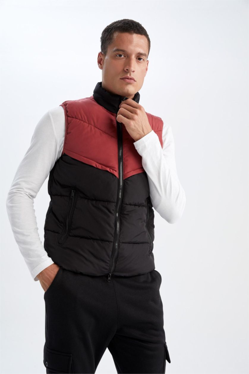 MAN Dark Red Defacto Fit Slim Fit Vest