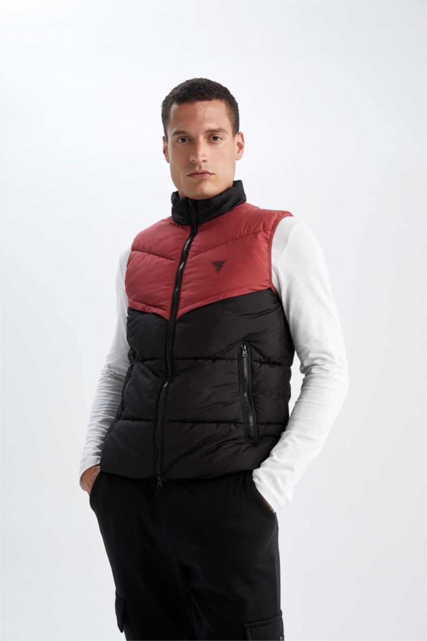 MAN Dark Red Defacto Fit Slim Fit Vest