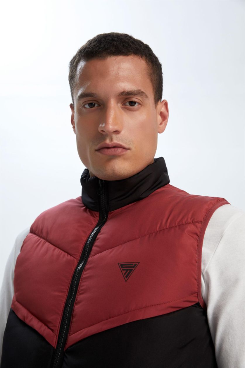 MAN Dark Red Defacto Fit Slim Fit Vest