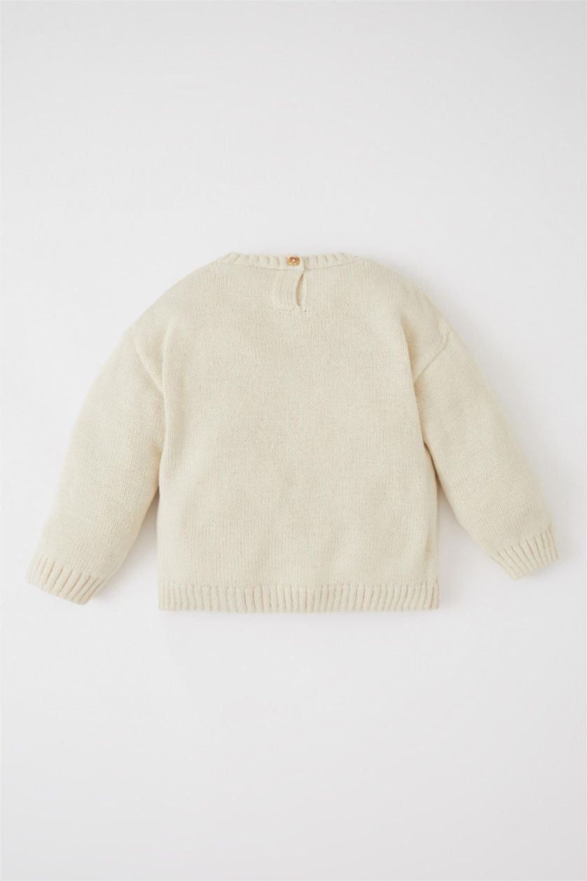 BÉBÉ GARÇON Beige Clair Pull Slogan Col Ras Du Cou BéBé Garçon