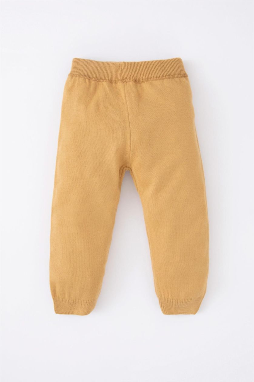 BABY BOY Camel Baby Boy Regular Fit Hooded Basic Pullover Bottom Set