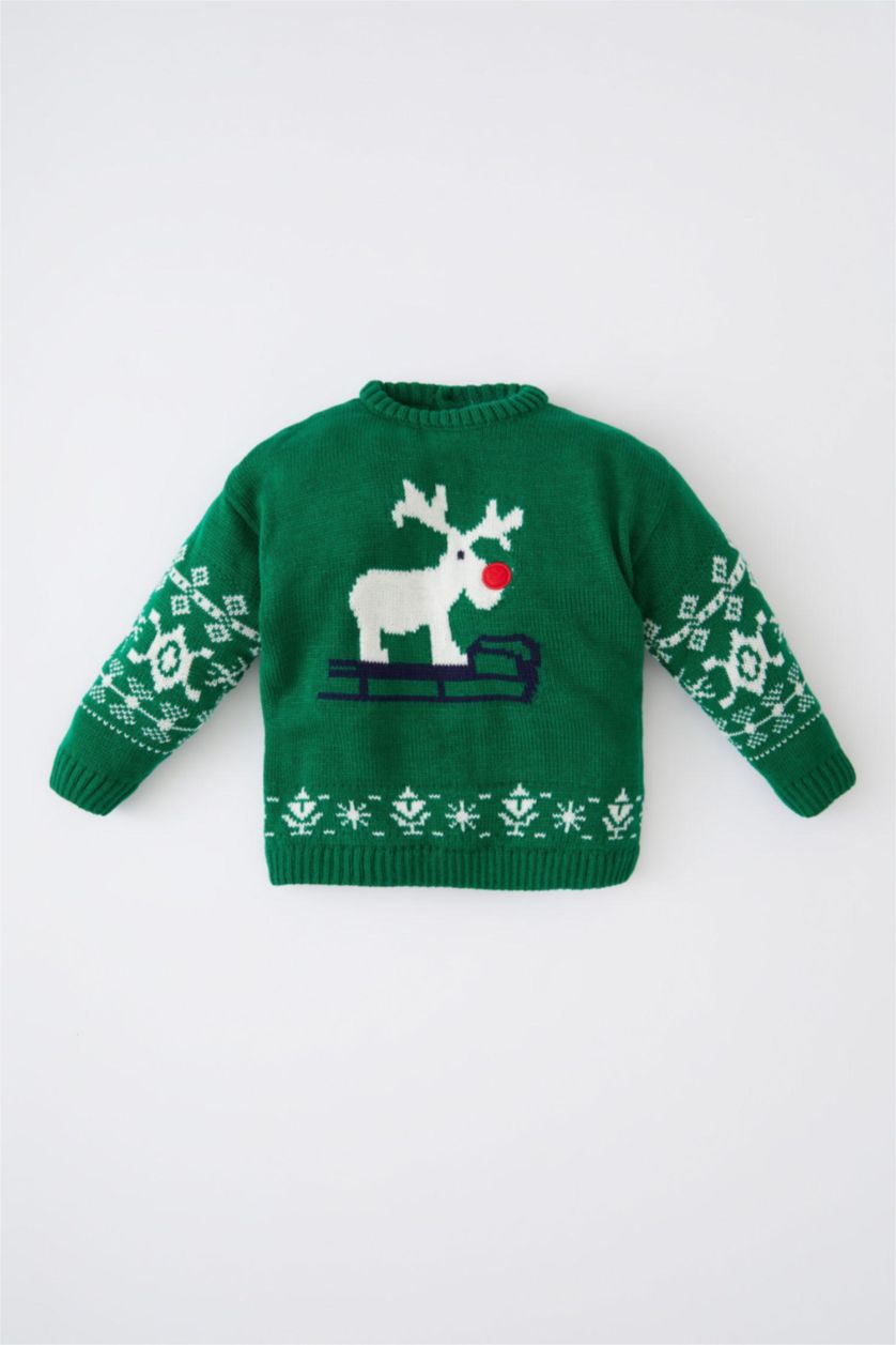 BABY BOY Petrol Baby Boy Regular Fit Crew Neck Pullover