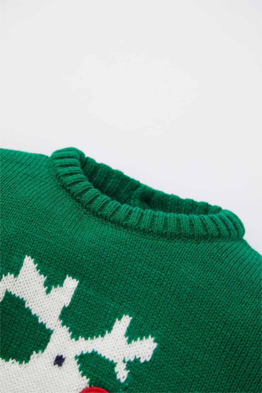 BABY BOY Petrol Baby Boy Regular Fit Crew Neck Pullover