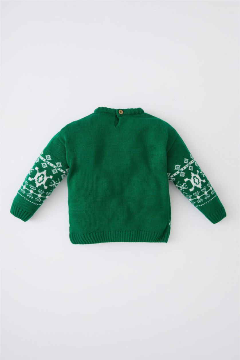 BABY BOY Petrol Baby Boy Regular Fit Crew Neck Pullover