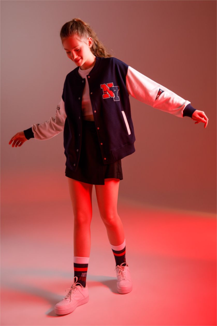 Kadın Lacivert Bomber Ceket