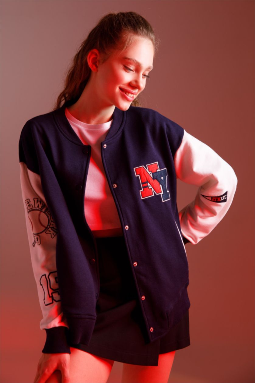 Kadın Lacivert Bomber Ceket