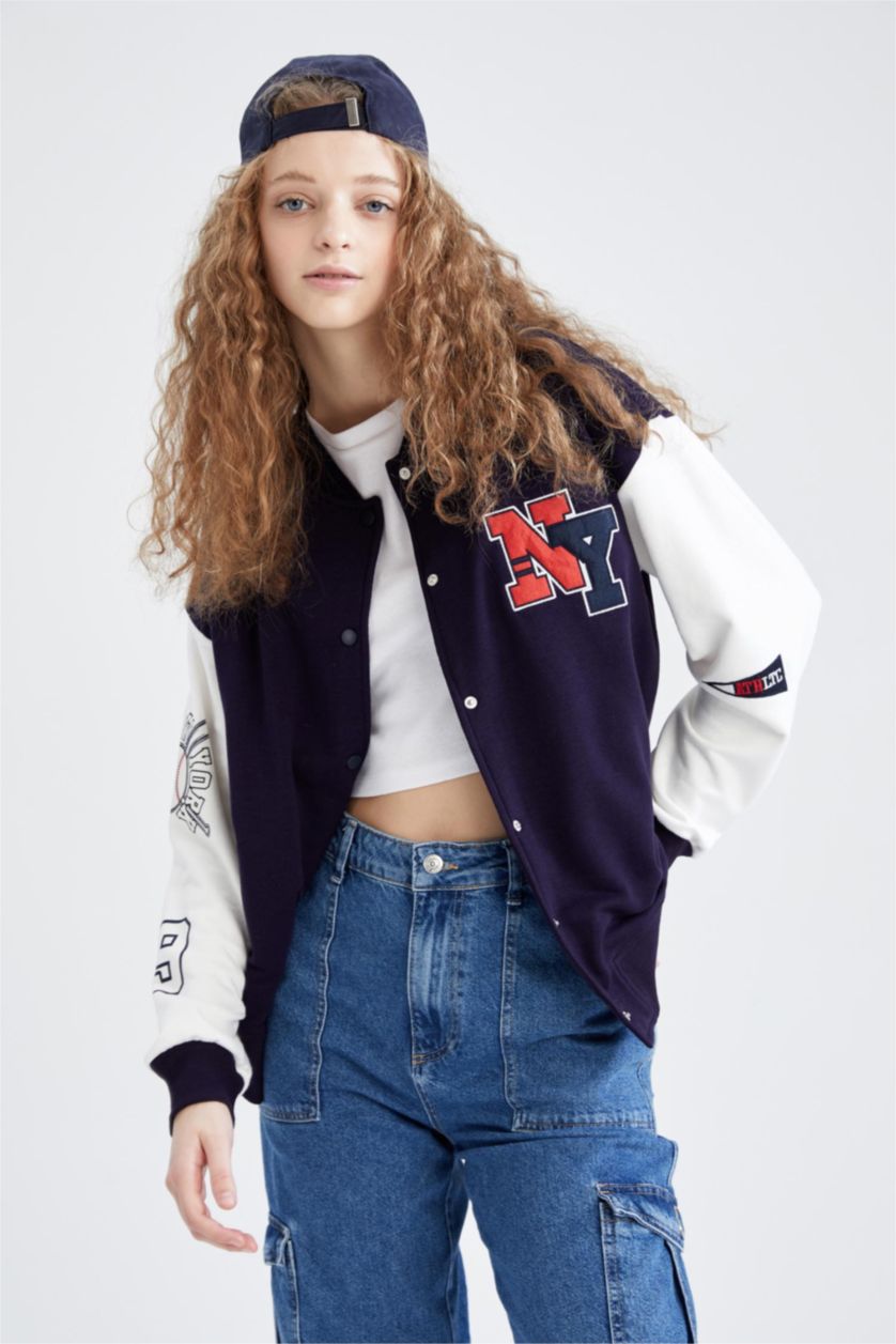 Kadın Lacivert Bomber Ceket