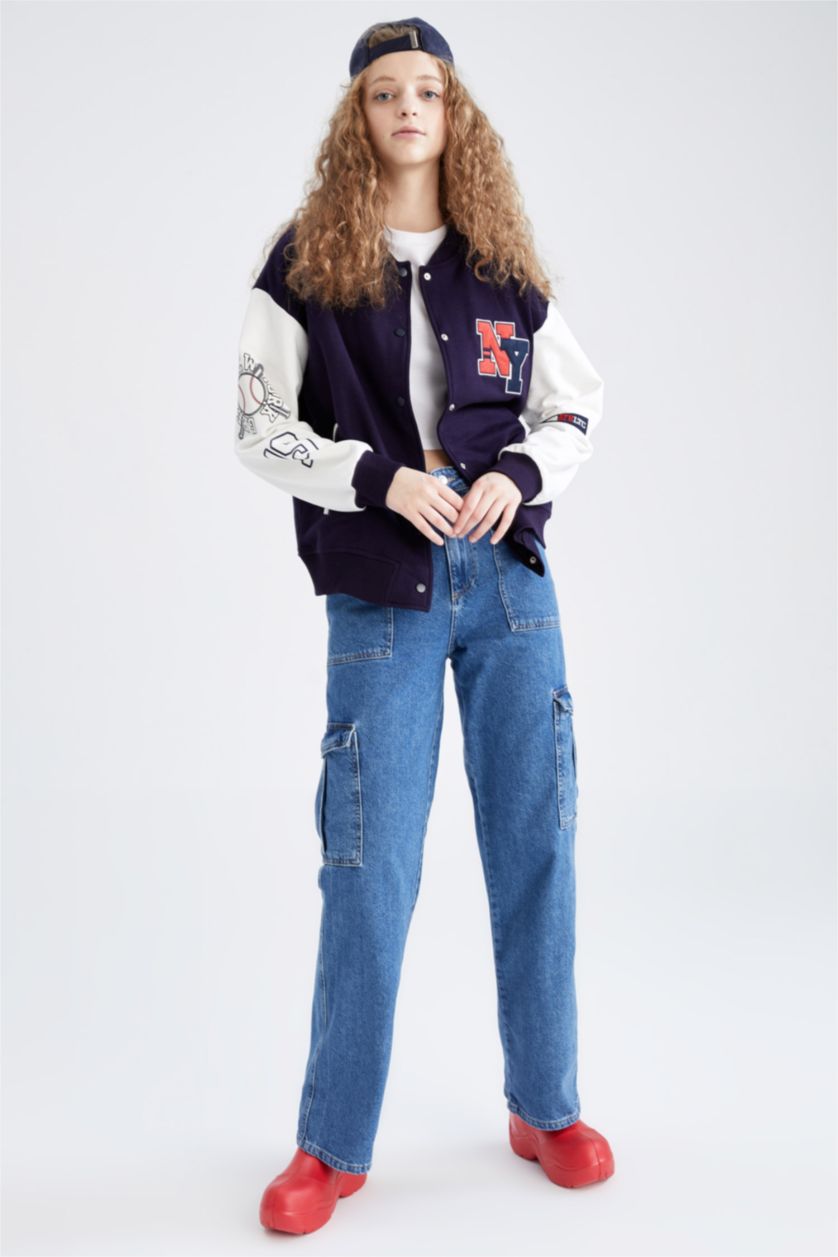 Kadın Lacivert Bomber Ceket