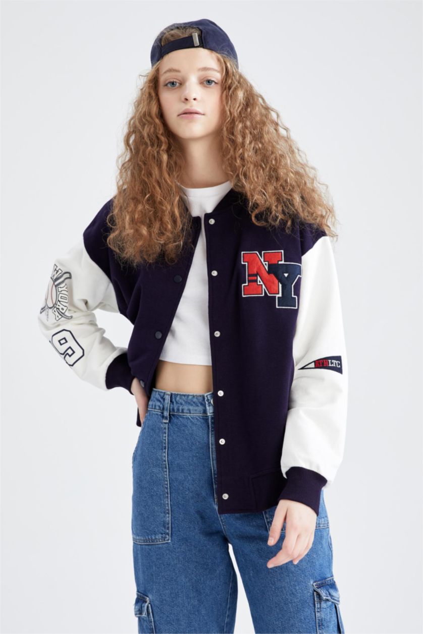 Kadın Lacivert Bomber Ceket