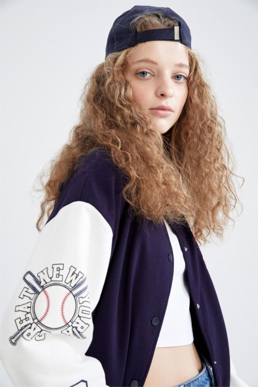 Kadın Lacivert Bomber Ceket