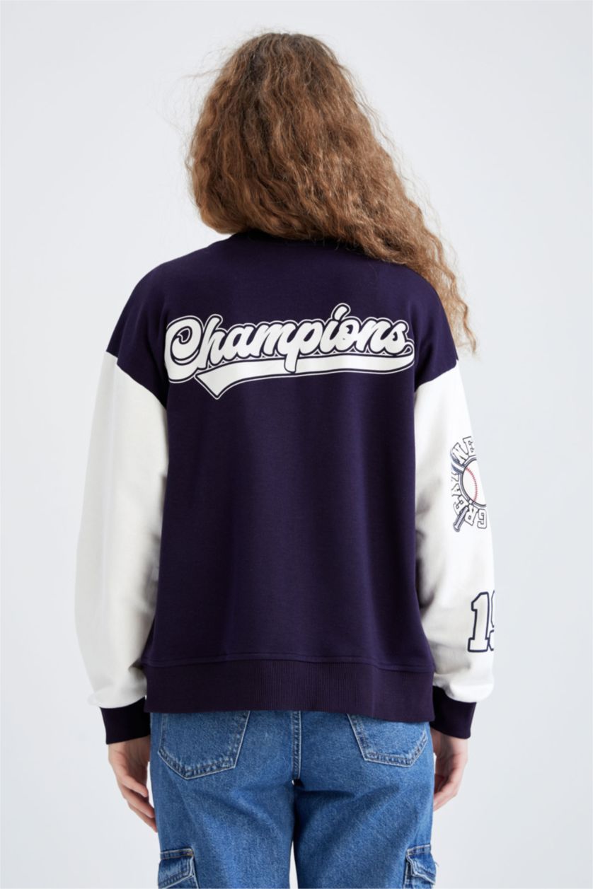 Kadın Lacivert Bomber Ceket