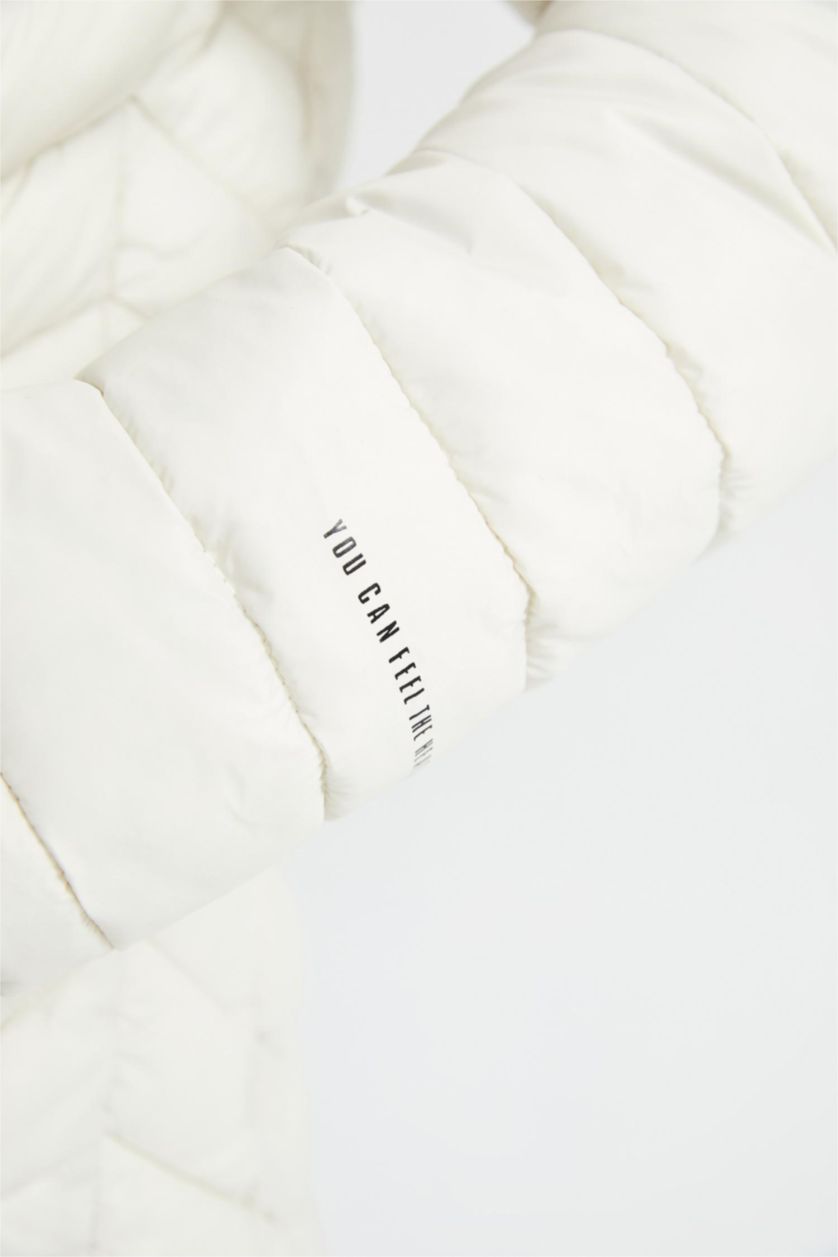 رجال اللون الحجري جاكيت سليم فيت بغطاء للرأس